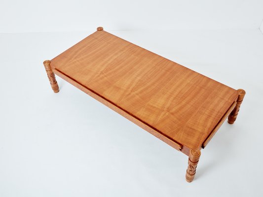 Large Carved Ashwood Coffee Table by Pier Luigi Colli, 1950-YJA-1787840