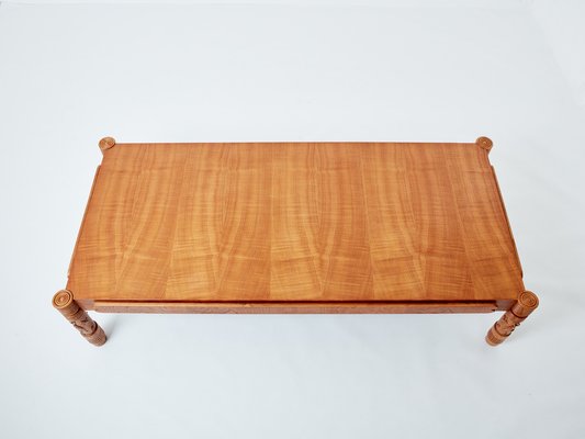 Large Carved Ashwood Coffee Table by Pier Luigi Colli, 1950-YJA-1787840