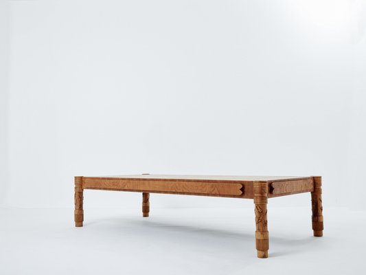 Large Carved Ashwood Coffee Table by Pier Luigi Colli, 1950-YJA-1787840