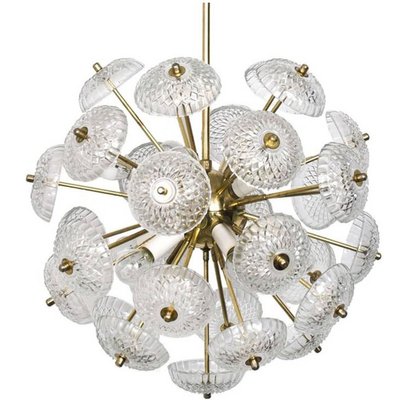 Large Cascade Light Fixture with Five Sputniks In the Style of Emil Stejnar-VDW-844304