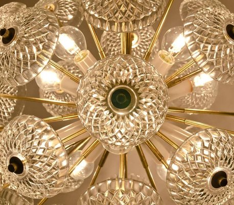 Large Cascade Light Fixture with Five Sputniks In the Style of Emil Stejnar-VDW-844304