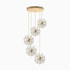 Large Cascade Light Fixture with Five Sputniks In the Style of Emil Stejnar-VDW-844304