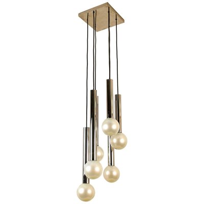 Large Cascade Light with Blown Opaline Glass Balls by Motoko Ishii for Staff, 1970s-VDW-839165