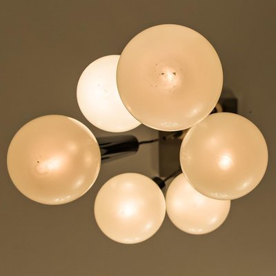 Large Cascade Light with Blown Opaline Glass Balls by Motoko Ishii for Staff, 1970s-VDW-839165