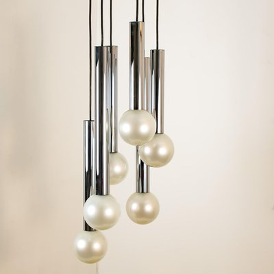 Large Cascade Light with Blown Opaline Glass Balls by Motoko Ishii for Staff, 1970s-VDW-839165