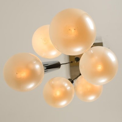 Large Cascade Light with Blown Opaline Glass Balls by Motoko Ishii for Staff, 1970s-VDW-839165