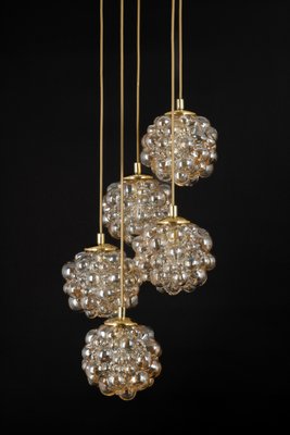 Large Cascading Chandelier in Bubble Glass from Limburg, Germany, 1970s-UGR-1260485