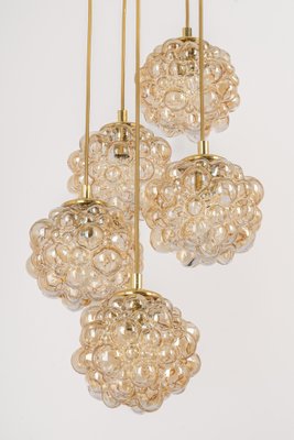 Large Cascading Chandelier in Bubble Glass from Limburg, Germany, 1970s-UGR-1260485