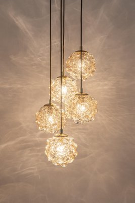 Large Cascading Chandelier in Bubble Glass from Limburg, Germany, 1970s-UGR-1260485