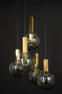 Large Cascading Chandelier in Smoked Glass from Cosack, Germany, 1970s-UGR-1151932