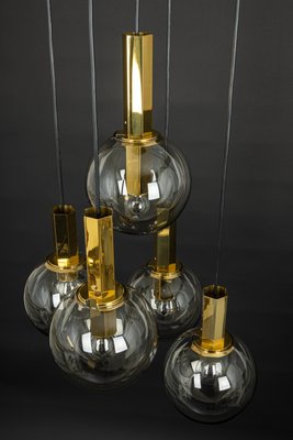 Large Cascading Chandelier in Smoked Glass from Cosack, Germany, 1970s-UGR-1151932