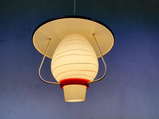 Large Ceiling Lamp with Glass Shade, 1950s-GPQ-1808334