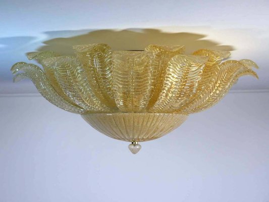 Large Ceiling Lamps in the Style of Barovier & Toso, 1980s, Set of 2-OVO-1235307