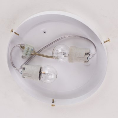 Large Ceiling Light in White Milk Murano Glass, Italy, 1980s-MPO-1335985