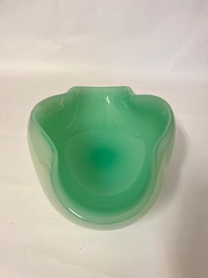 Large Centerpiece in Green Opal Glass by Archimede Seguso for Seguso Vetri d'Arte, 1950s-QZG-1374231