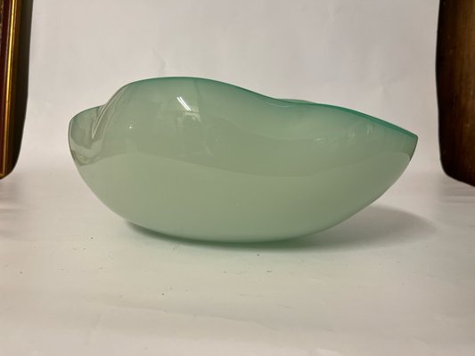 Large Centerpiece in Green Opal Glass by Archimede Seguso for Seguso Vetri d'Arte, 1950s-QZG-1374231