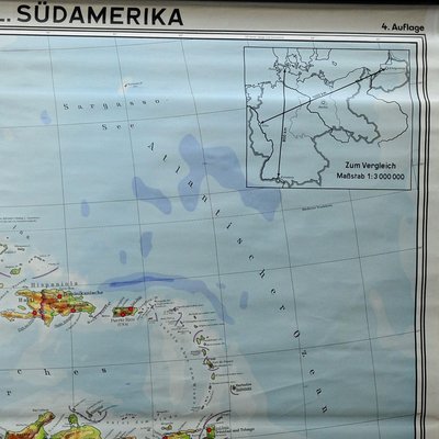 Large Central America Northern South America Wall Chart Poster Rollable Map-KJP-1149403