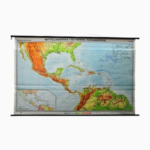 Large Central America Northern South America Wall Chart Poster Rollable Map-KJP-1149403