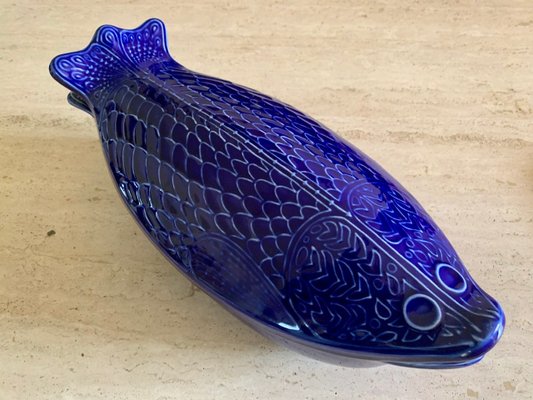 Large Ceramic Blue Fish from Environmental Ceramics, Inc., San Francisco, 1966-OJT-991099