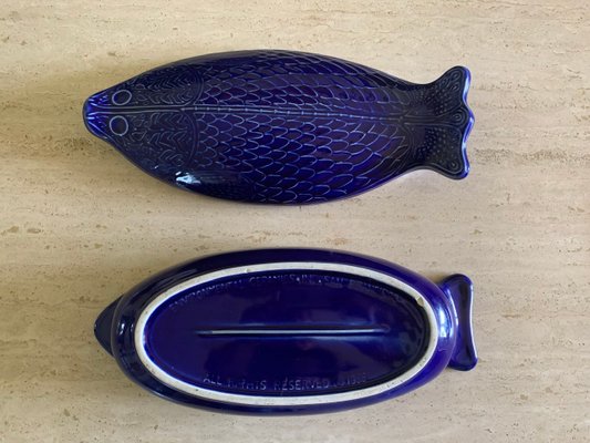 Large Ceramic Blue Fish from Environmental Ceramics, Inc., San Francisco, 1966-OJT-991099