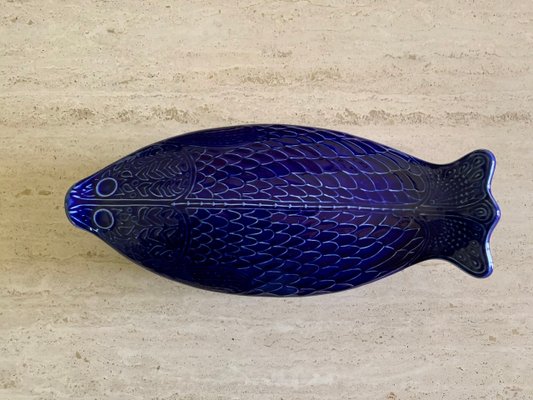 Large Ceramic Blue Fish from Environmental Ceramics, Inc., San Francisco, 1966-OJT-991099