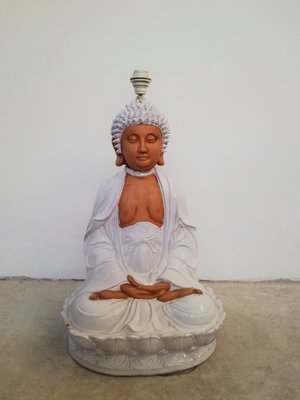 Large Ceramic Buddha Sculpture Lamp, 1970s-UIW-1253929