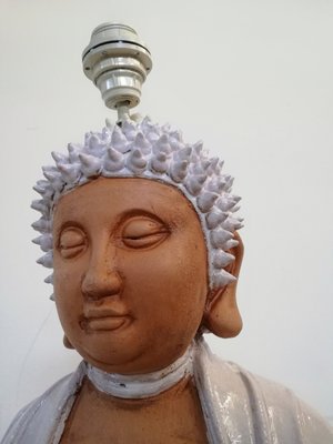 Large Ceramic Buddha Sculpture Lamp, 1970s-UIW-1253929