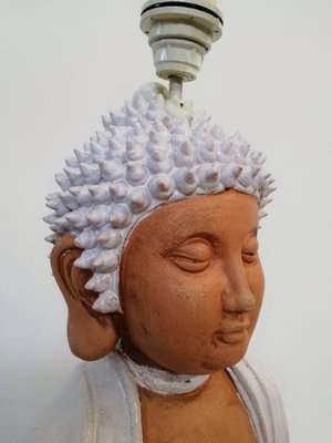 Large Ceramic Buddha Sculpture Lamp, 1970s-UIW-1253929