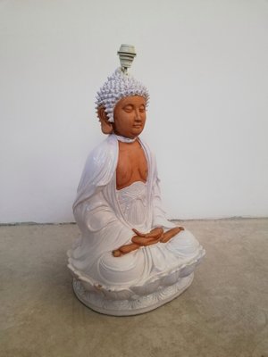 Large Ceramic Buddha Sculpture Lamp, 1970s-UIW-1253929