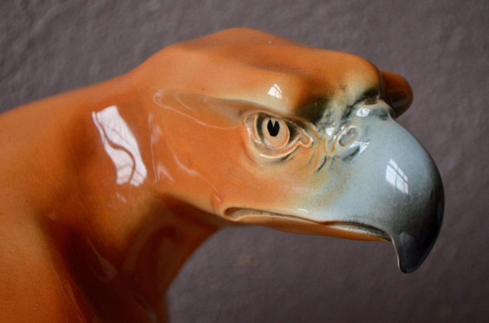 Large Ceramic Eagel from Hirschauer Ceramic, 1930s