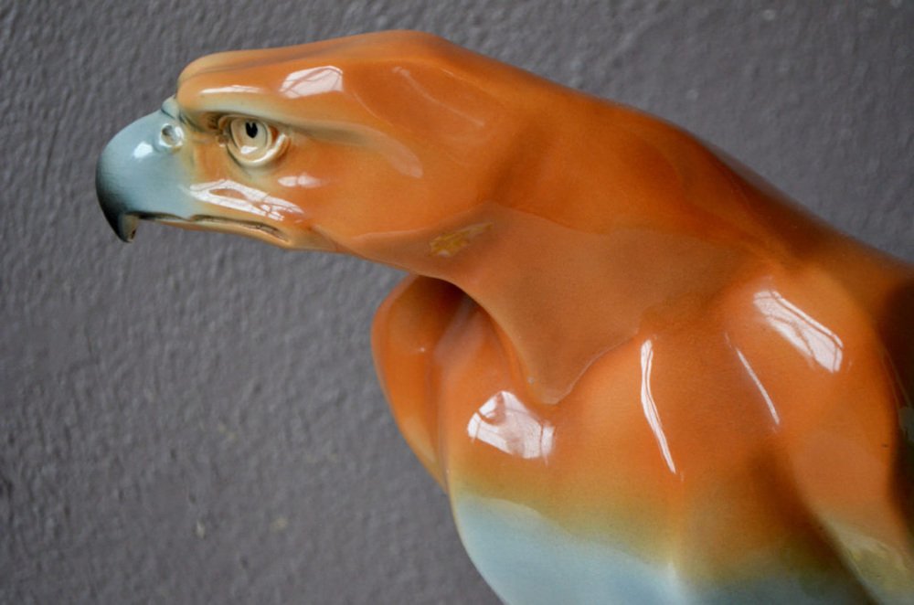 Large Ceramic Eagel from Hirschauer Ceramic, 1930s