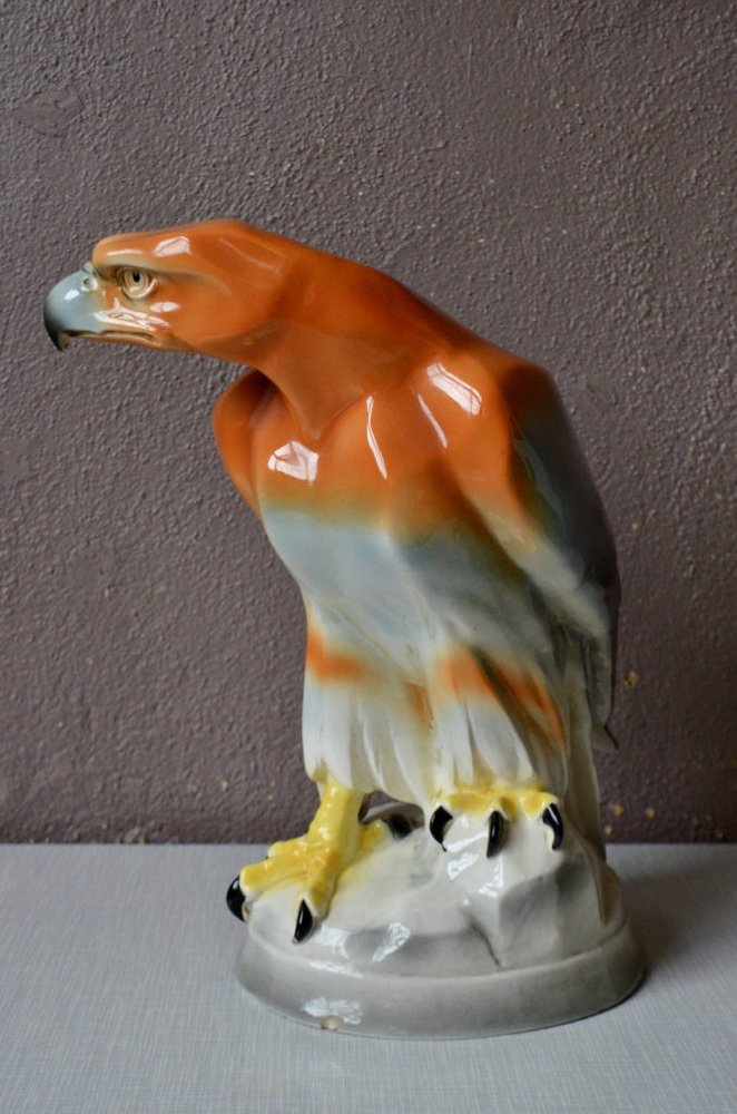 Large Ceramic Eagel from Hirschauer Ceramic, 1930s