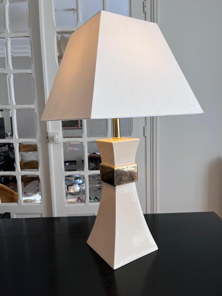 Large Ceramic Lamp from Le Dauphin, 1980s