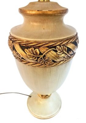 Large Ceramic Lamp with Gilded Ornament-FSD-1361837