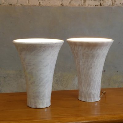 Large Ceramic Lamps, 1950s, Set of 2-QAV-970046