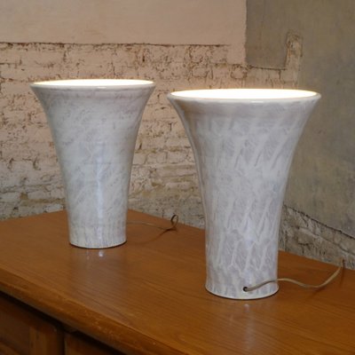 Large Ceramic Lamps, 1950s, Set of 2-QAV-970046