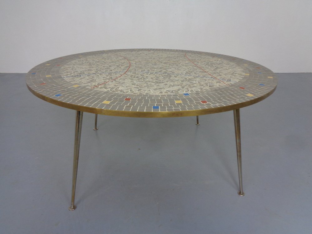 Large Ceramic Mosaic Coffee Table by Berthold Müller, Germany, 1950s