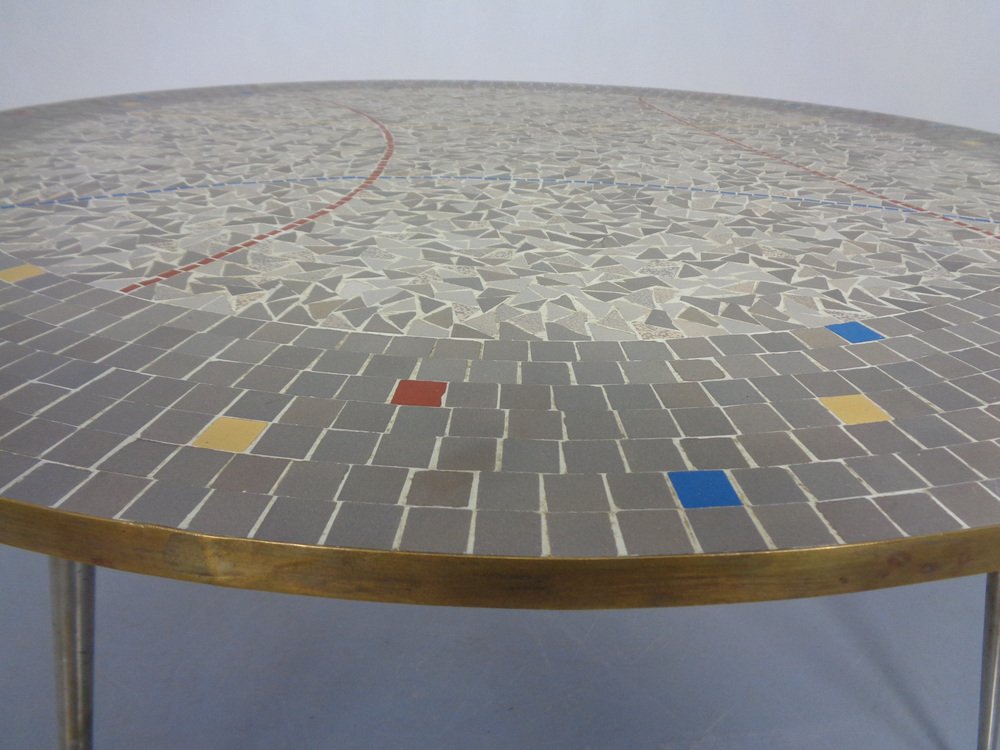 Large Ceramic Mosaic Coffee Table by Berthold Müller, Germany, 1950s