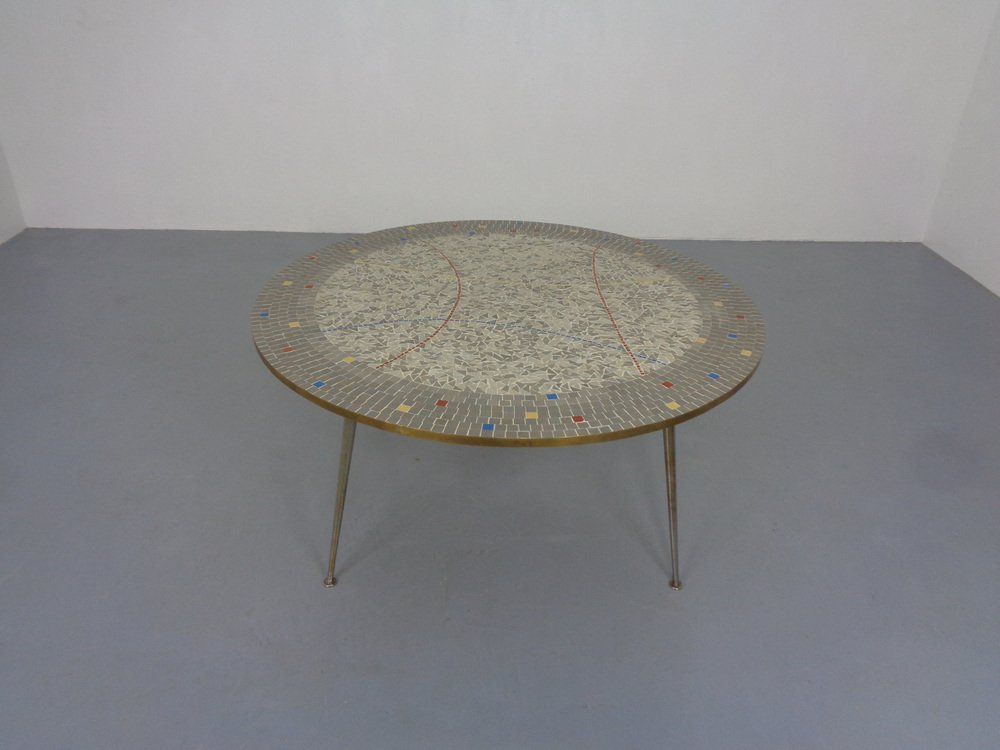 Large Ceramic Mosaic Coffee Table by Berthold Müller, Germany, 1950s