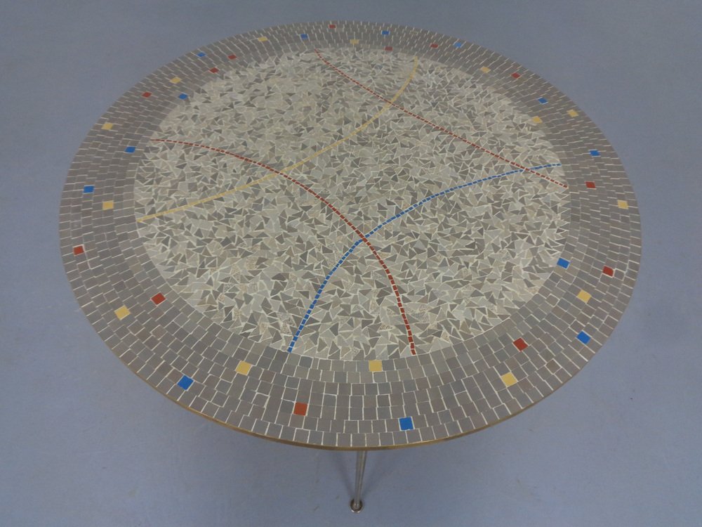 Large Ceramic Mosaic Coffee Table by Berthold Müller, Germany, 1950s