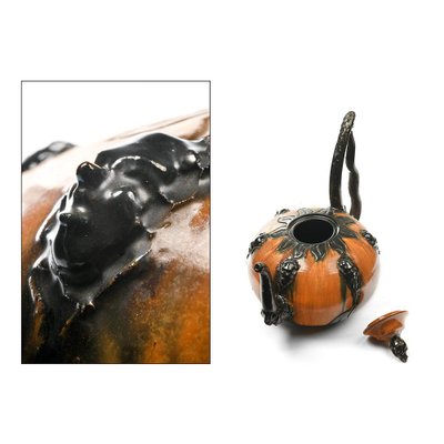 Large Ceramic Pumpkin Teapot-NQ-624896