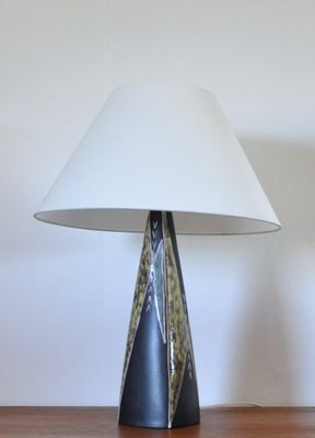 Large Ceramic Table Lamp by Svend Aage Jensen for Søholm, 1950s-HPQ-1196516