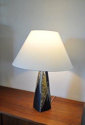 Large Ceramic Table Lamp by Svend Aage Jensen for Søholm, 1950s-HPQ-1196516