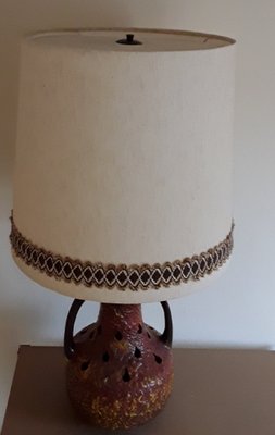 Large Ceramic Table Lamp in Fat Lava Style, 1970s-HOI-1348338