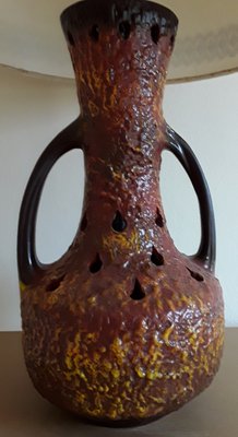 Large Ceramic Table Lamp in Fat Lava Style, 1970s-HOI-1348338