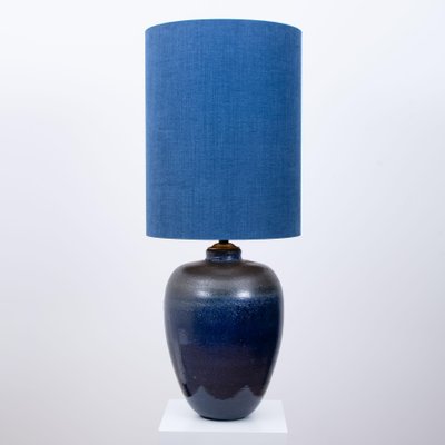 Large Ceramic Table Lamps with Custom Made Lampshades by René Houben, Set of 2-VDW-994086