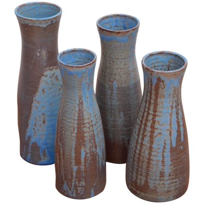 Large Ceramic Vases in Blue by Susanne Protzmann, Set of 4-SFD-824969