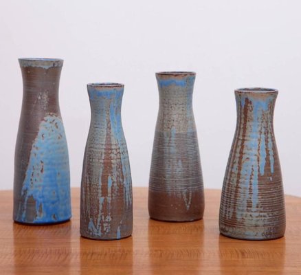 Large Ceramic Vases in Blue by Susanne Protzmann, Set of 4-SFD-824969