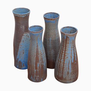 Large Ceramic Vases in Blue by Susanne Protzmann, Set of 4-SFD-824969