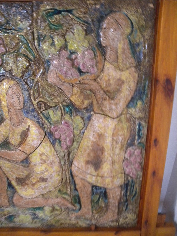 Large Ceramic Wall Relief Depicting Women at the Grape Harvest, Burg Giebichenstein